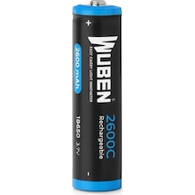 Wuben 18650 Lityum İon Pil Şarjlı 3.7 V 2600 Mah.el Feneri Pili