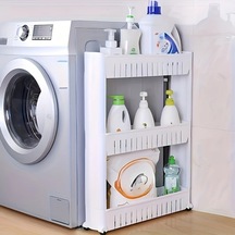 Honeybeeshop Beyaz 3 Katmanli 70.99x54.0x11.99 Cm Ultra İnce Buzdolabi Kenar Rafi Bagimsiz Araba Banyo Oturma Odasi Depolama İcin Uygun Beyaz