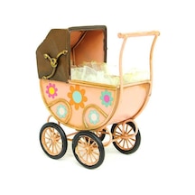 Dekoratif Metal Bebek Arabası C0259 1 Ad