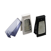 Qlux L-00667 İdea Dikey Hazneli Şeffaf Mika Kristal Çift Taraflı Rende Taban: 9x10.5cm Y: 21cm Plastik Gövde Go-53-vice 01333 Çok Renkli