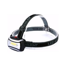 500 Lümen Pilli Led Kafa Feneri Şarjlı Ve Ayarlanabilir Baş Bandı, Güçlü Cob Led Kafa Lambası, Eller Serbest Kullanım, Kamp, Balıkçılık, Avcılık, Yürüyüş, Tamir Vb Aktiviteler Kafa Işığı Siyah