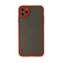 Apple Apple Uyumlu iPhone 11 Pro Max Kılıf Montreal Silikon Kapak - Kırmızı