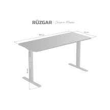 Tr Rüzgar Çalışma Masası Siyah 160x70 Cm Diğer