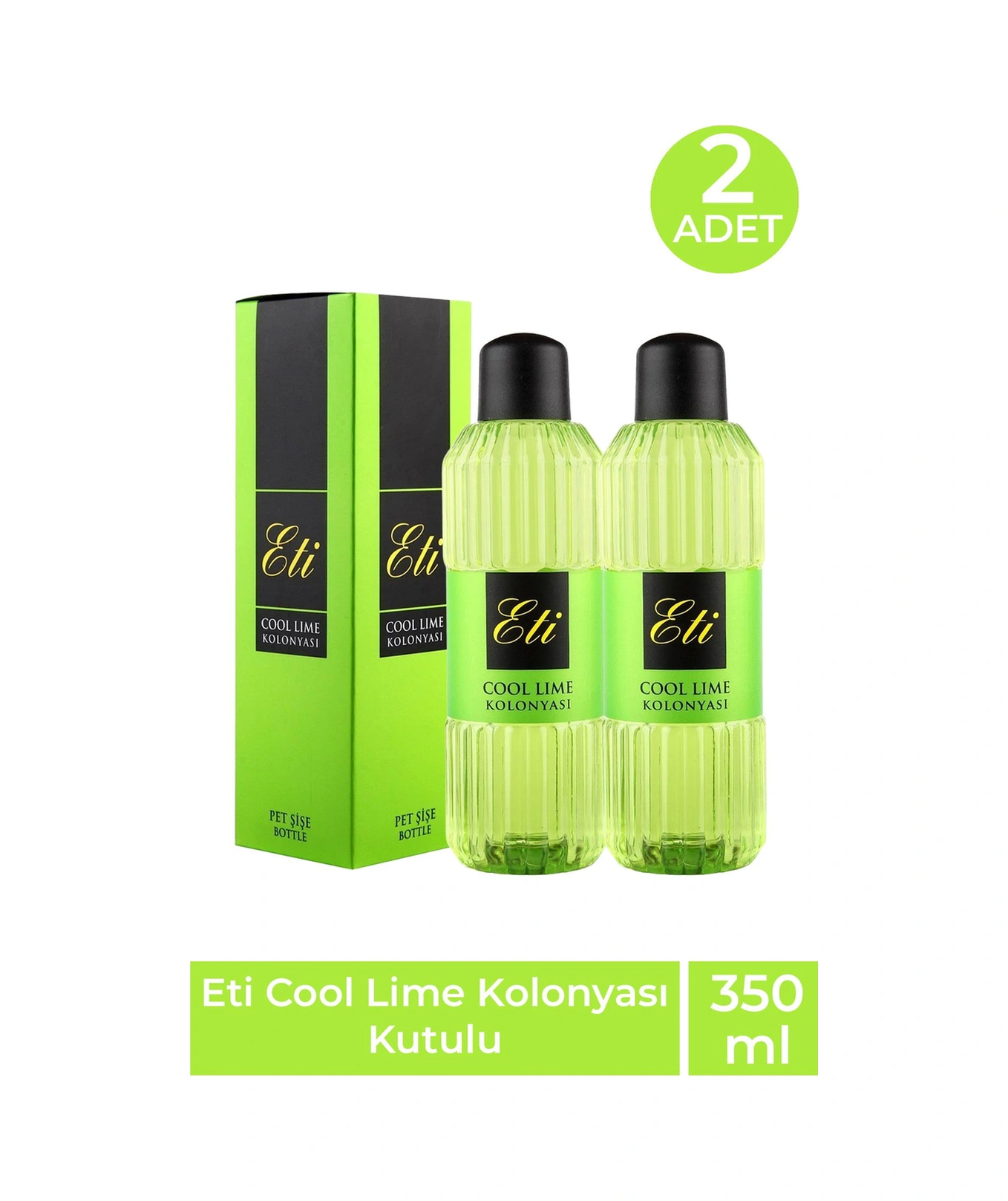 Eti Cool Lime Kolonya 350 Ml 2 Adet