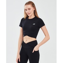 Skechers Performance Coll. W Short Sleeve  T-Shirt Kadın Siyah Tshirt S241133-001 Siyah