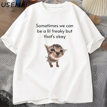 Tarzsokak Komik Kedi Grafik Tee Erkek Kadın Sevimli Hayvan Sevgilisi T Shirt Unisex T-shirt Harajuku Er 2999 Beyaz