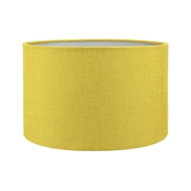 Sarı Abajur Başlığı Kumaş Silindir Çap 30 Cm A862 Sarı