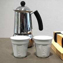 Bialetti Y0tz502 6 Espresso Bardağı, Porselen, Beyaz, 23,7 X 14 X 7 Cm, 6 Parça Genel