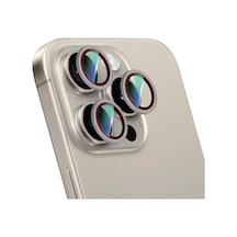 Iphone Uyumlu 16 Pro Caseworld Karbon Fiber Serisi Anti Reflective Kamera Lens Koruyucu Titanyum-kırmızı