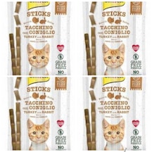 Gimcat Sticks Hindi Etli ve Tavşan Etli Tahılsız Ödül Çubukları 4 x 20 G