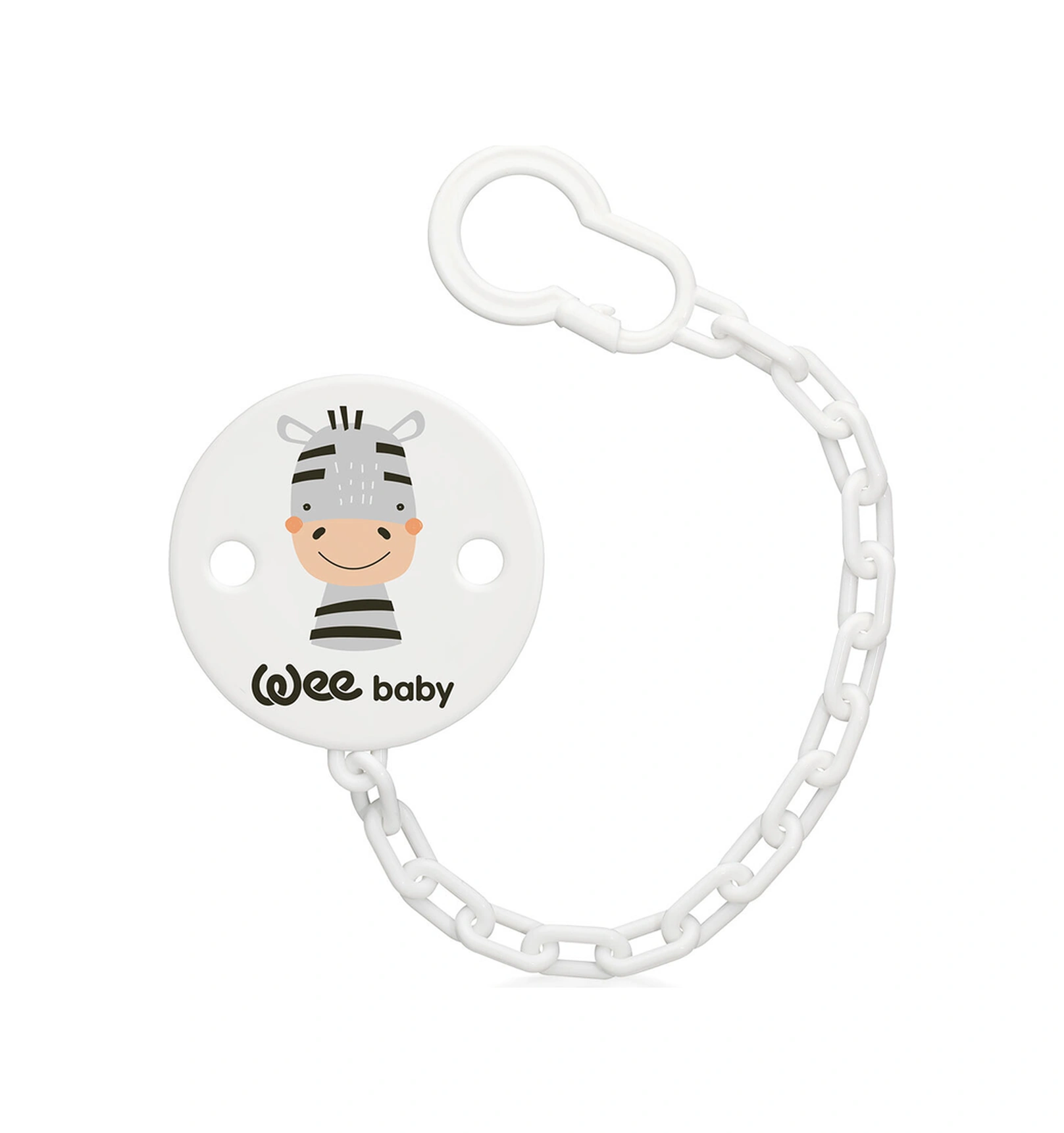 Wee Baby Desenli Emzik Askısı Gri Zebra