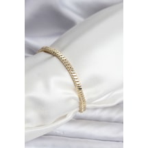 14k Gold Renk Kaplama Kare Zincir Model Cm Kadın Bileklik Diğer