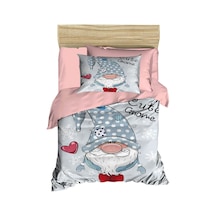 Dijital Baskılı 3d Pamuklu Yenidoğan Bebek Nevresim Takımı Cute Gnome Pink