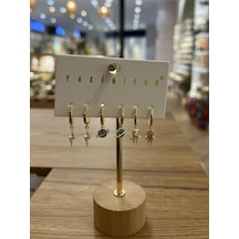 Yakemiyou Uzay Konsepti Altılı Küpe Çok Renkli