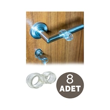 8 Adet Kapı Kolu Stoperi Ve Pencere Kolu Stoperi Şeffaf Silikon Kapı Stoperi Kapı Kolu Tamponu
