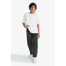 Defacto Erkek Çocuk Wide Leg Düz Paça Jean Pantolon G2929a825aukh243 Haki