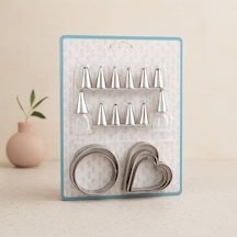 Metal Pasta Süsleme Uç Ve Kurabiye Kalıbı Seti 0029