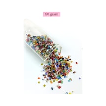 Kesme Cam Boncuk 2mm - 60 Gram - Karışık Renkli - Bnc357