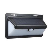 Güneş Enerjili 100 Led Üç Yönlü Aydınlatma Duvar Lambası, Hareket Sensörlü, Ip65 Su Geçirmez, Bahçe-çatı-çim Alani Için Sürekli/algılama Modları Siyah Siyah