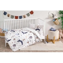 Nevresim Takımı Kıslık Flanelbebe Krem Cute Space Çok renkli