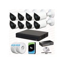 Provzen Dahua 8 Kameralı Ip 1080p Gece Görüşlü Güvenlik Kamerası