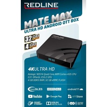 Redline Mate Max 4gb 32gb Ultra Hd Android Tv Box-140324