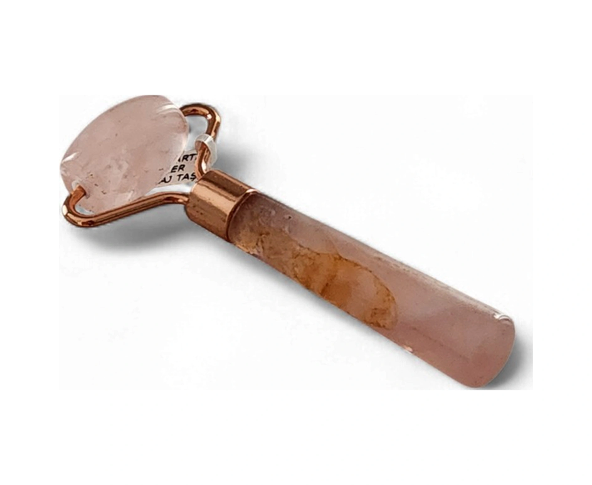 Pembe Quartz Mini Roller Masaj Taşı