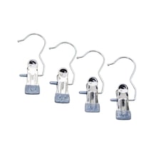 Yakut-12222 Kıskaçlı Taşınabilir Çok Amaçlı Tekli Metal Askı Silikon Kılıf Uçlu 4 Adet
