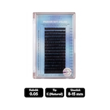 Misyul 0.05c Natural Kıvrım Mix Soft Eyelash Doğal İpek Kirpik 8-15 Mm 16'lı