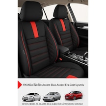 Gm Design Oniks Tay Tüyü Oto Koltuk Kılıfı - Hyundai İ20-i30-accent-blue-era-getz İle Uyumlu Kırmızı