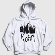 Presmono Unisex Members Korn Kapüşonlu Sweatshirt Beyaz