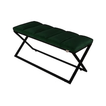 Varcera Black- Yeşil Dilimli Model Puf & Bench & Koltuk & Oturma Bankı & Yatak Odası Önü