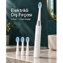 Zenvia Değiştirilebilir Başlıklı Beyaz Elektrikli Diş Fırçası 5 Mod Ve 3 Yedek Başlık Znv2026