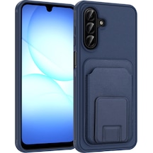 Samsung Uyumlu Galaxy A17 Kılıf Kartlıklı Tpu Zore Bikart Kapak - Lacivert Lacivert
