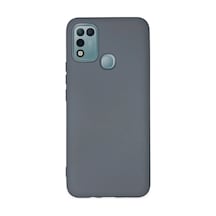 İnfinix Hot 10 Play Kılıf Nano İçi Kadife Silikon - Gri -