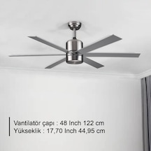 Rubenis RBT486 Slv Glob Tavan Vantilatörü