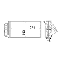 Fiat Siena Kalorifer Petegi 1.6 1999-2002 Mahle Ah215000s