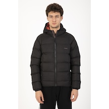 Maraton Sportswear Regular Erkek Kapşonlu Uzun Kol Basic Siyah Mont 21259-siyah Siyah