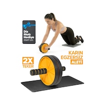 Fitness Karın Egzersiz Aleti Ab Roller 2x Tekerlekli Mekik Ev Spor İncelme Kas Yapma Aleti S309