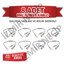 8 Adet Kamera Güvenlik Montaj Jaki Bnc Power Kablosu