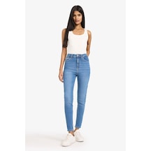 Defacto Skinny Fit Yüksek Bel Bilek Boy Jean Pantolon F2963ax25wnnm28 Mavi