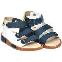 Kiko Kids Erkek Çocuk Sandalet Şb 23502508-5816 Lacivert Sarı Gri 001