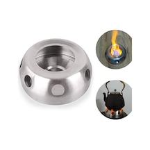 Vkemall Taşınabilir Mini Katılaştırılmış Alkol Ocak Kamp Sırt Çantası Piknik B Gümüş