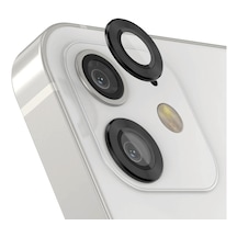 Forzacase İphone 12 Mini İle Uyumlu Kamera Camı Lens Koruyucu Halka Seti - Fc381 Siyah