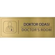 Mayeka Doktor Odası İsimlik Altın Metal Kapı İsimliği Levhası Yönlendirme Tabelası