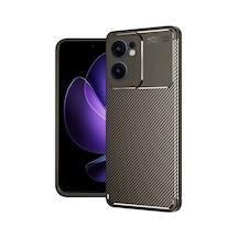 Reno 13f Kılıf Auto Focus Karbon Kapak - Kahverengi Bz8683140859527