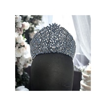 Kristal Taşlı Gelin,kına,nişan,söz,after,bride,party Taç 2 Lacivert - 707821394 Lacivert