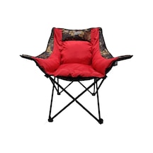 Gray Wolf Comfort Çift Bardaklı Kamp Sandalyesi Orman Desenli Kırmızı