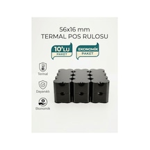 56x16 Mm Termal Pos Rulosu 10'lu Ekonomik Paket Beyaz