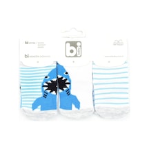 Bibaby Shark 3'lü Bebek Çorabı 68215 - Turkuaz - 0 - 6 Ay 0 - 6 Ay